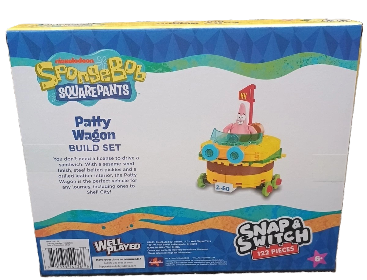 Well Played Toys SpongeBob SquarePants Patty Wagon Build Set - 122 Pieces