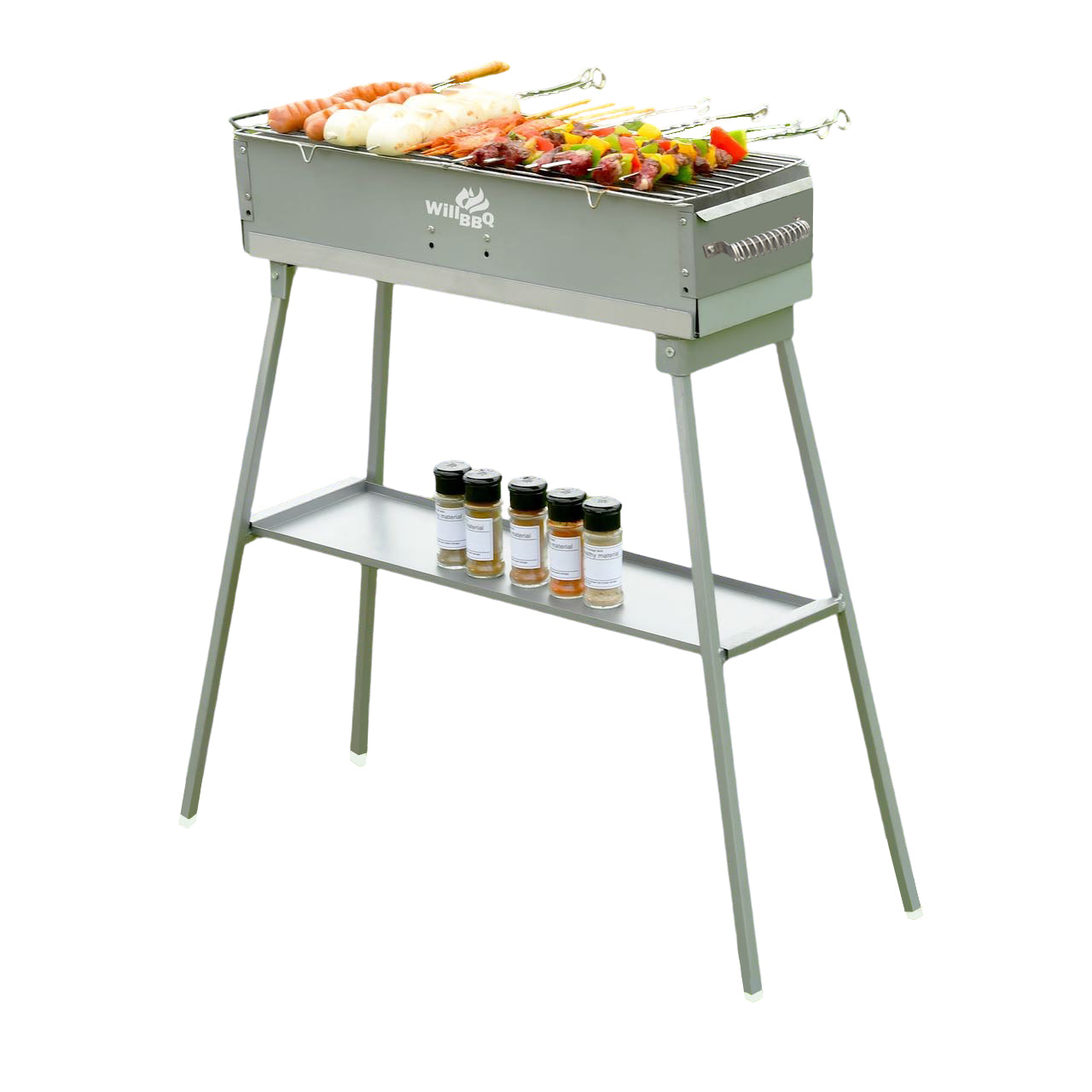 WillBBQ 60cm(L) * 18cm(W) Charcoal Hibachi Grill
