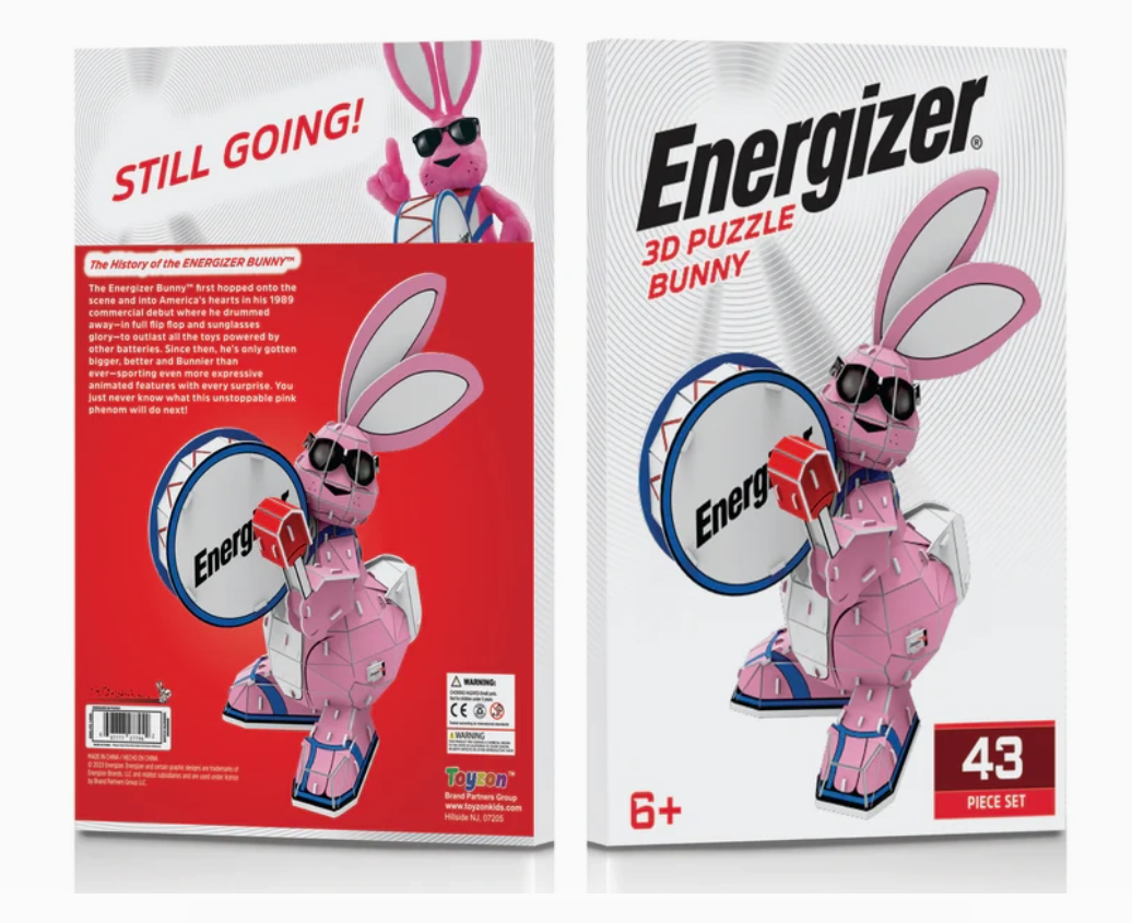 Toyzon 3D Energizer Bunny Puzzle - 43 Piece Set