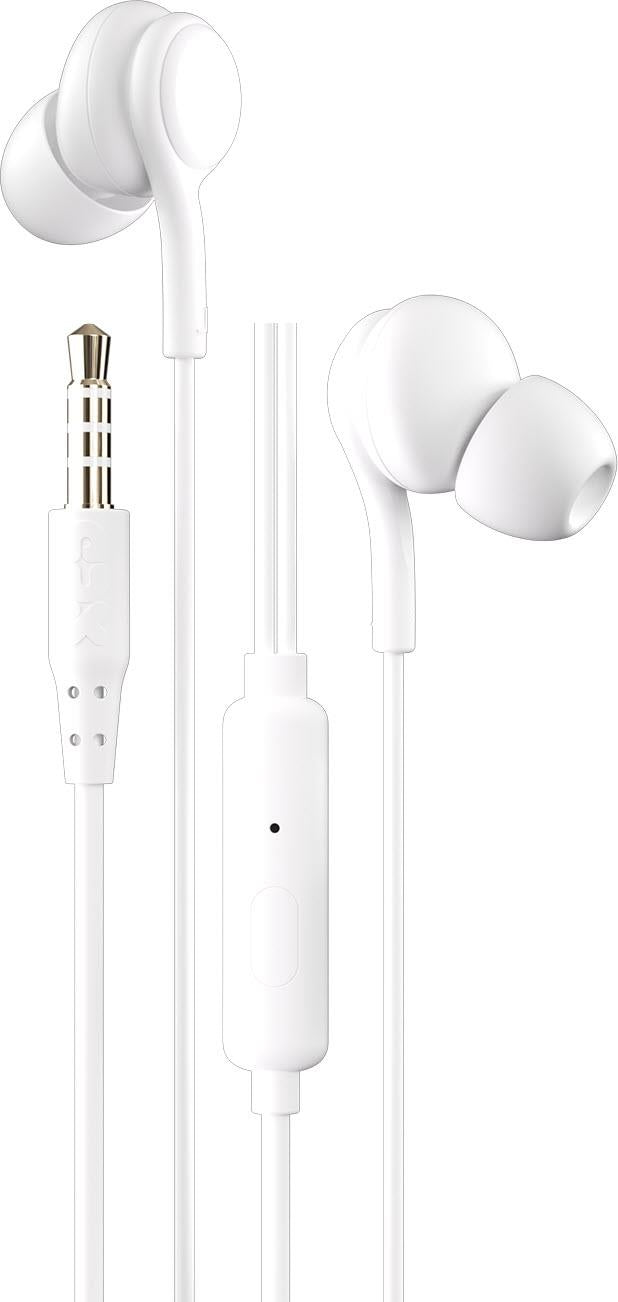 XCD XCD23003 Wired In-Ear with Mic Headphones (White)