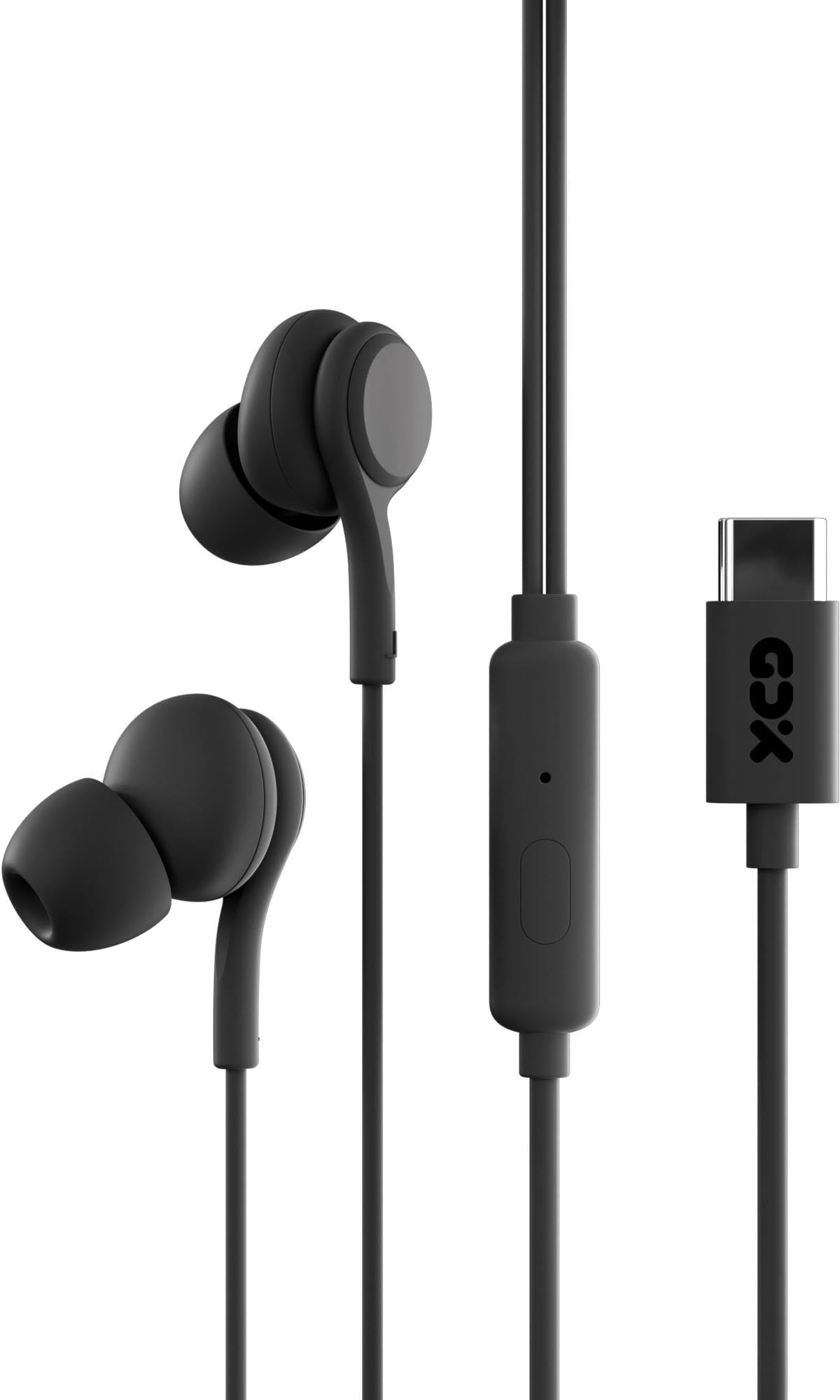 XCD XCD23004 USB-C Wired In-Ear with Mic Headphones (Black)