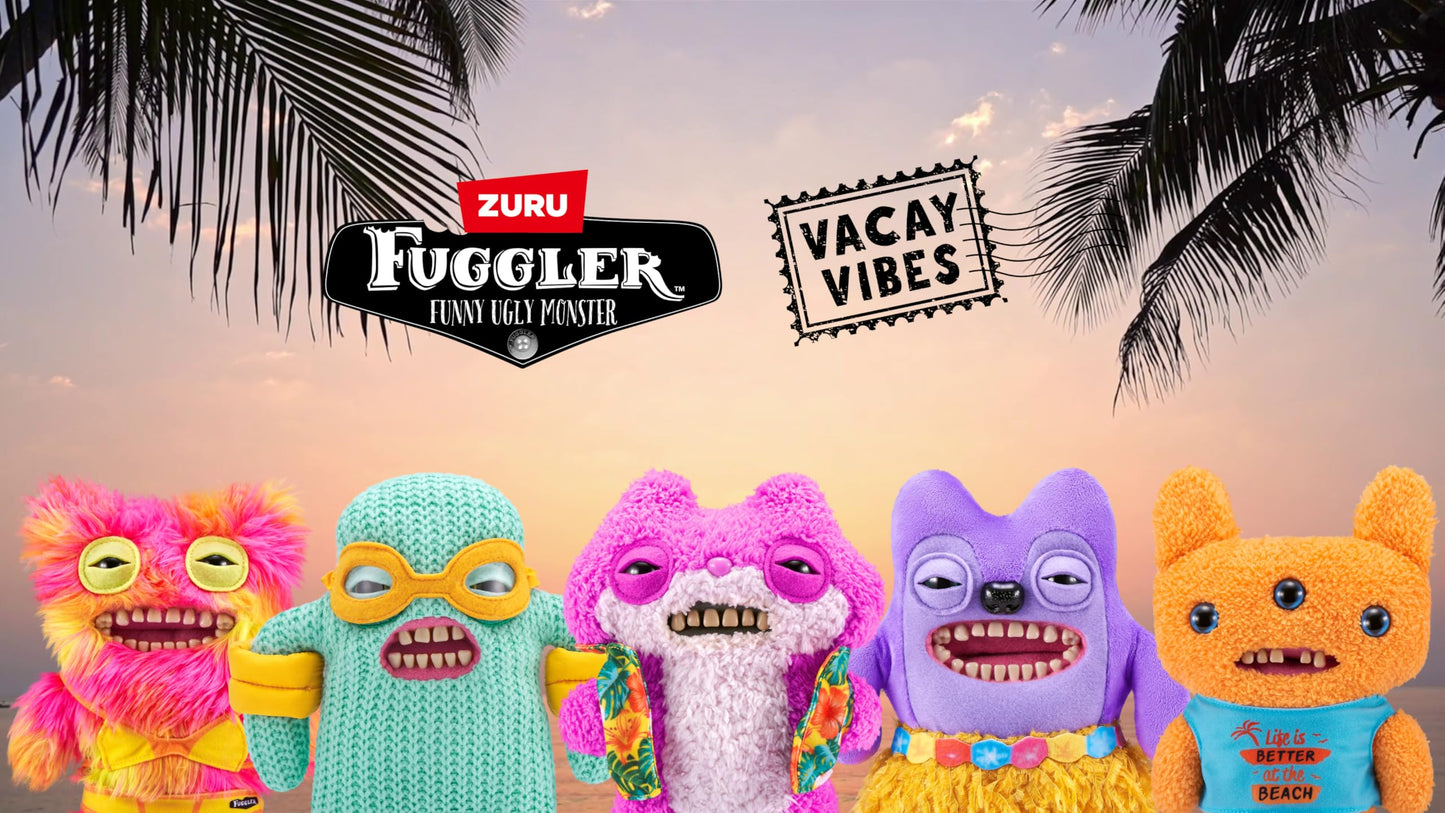 ZURU Funny Ugly Monster Vacay Vibes - Smiley O Riley Plush Fuggler, Green