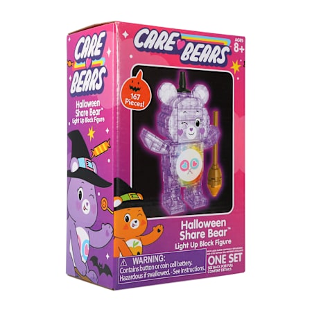 Care Bears Halloween Purple Share Bear Light Up Block Figure - 167 Pieces