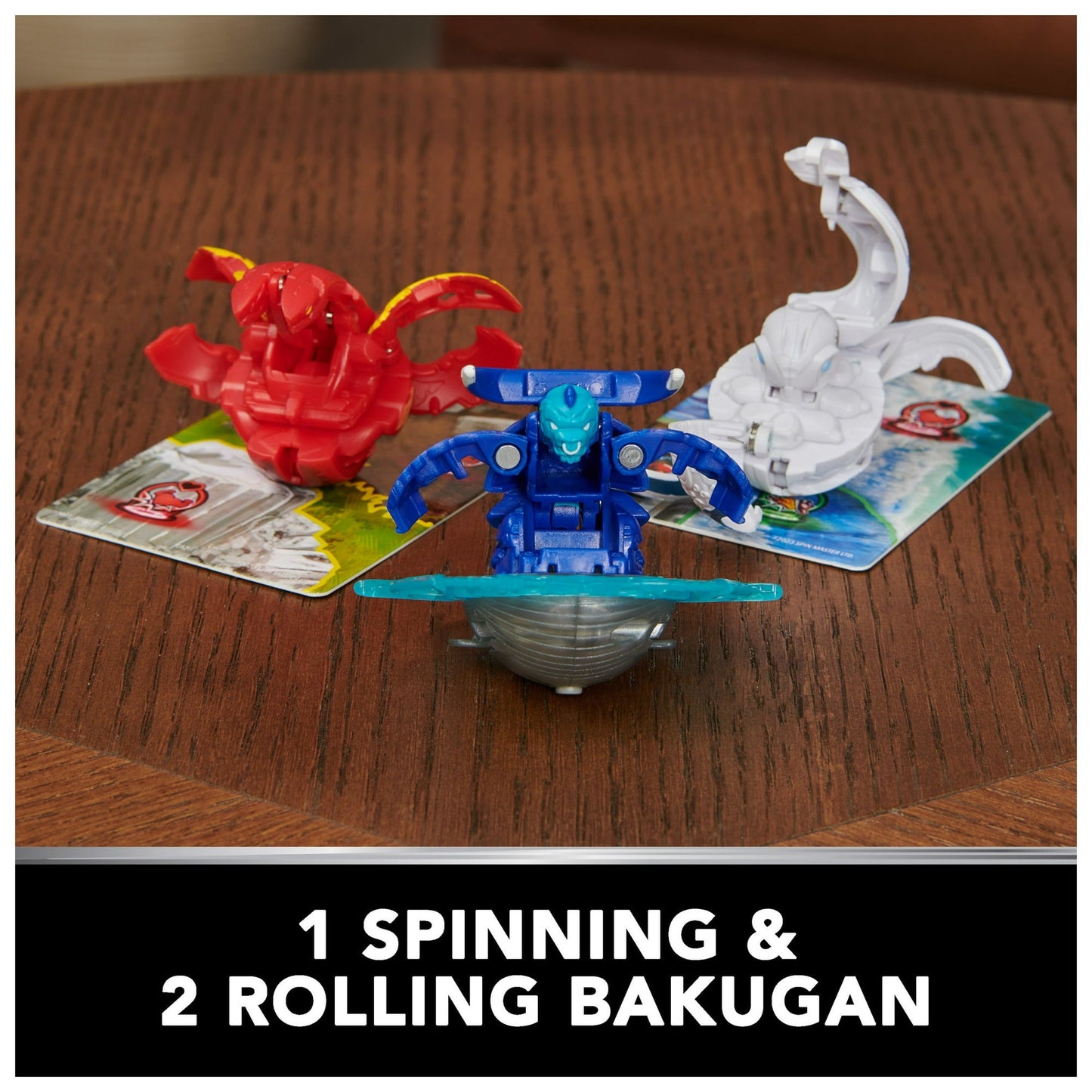 Bakugan Starter 3-Pack Spinning Action Figures, Special Attack Bruiser, Octogan and Nillious