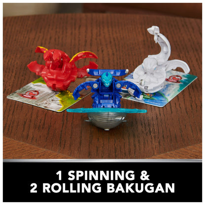 Bakugan Starter 3-Pack Spinning Action Figures, Special Attack Bruiser, Octogan and Nillious