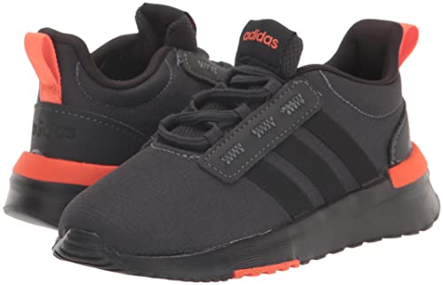 adidas Racer TR21 Running Shoe, 5.5 US Unisex Big Kid, Carbon/Black/Semi Impact Orange