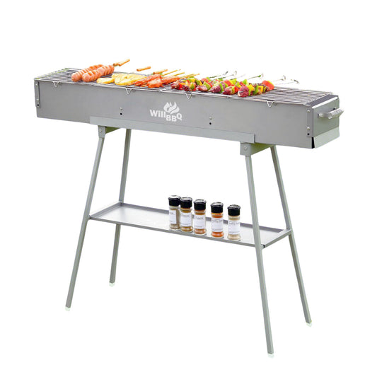 WillBBQ 100cm(L) * 18cm(W)  Charcoal Hibachi Grill