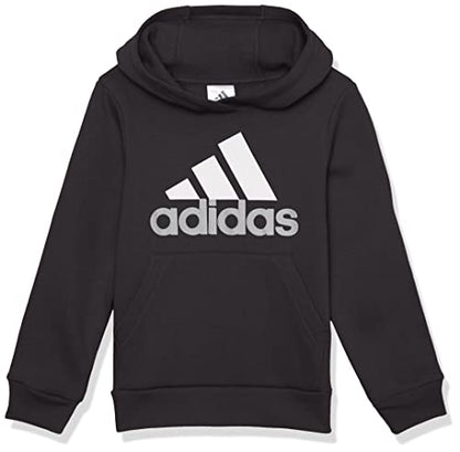 adidas Boys' Long Sleeve Fleece Pullover Hoodie, Black, 2T