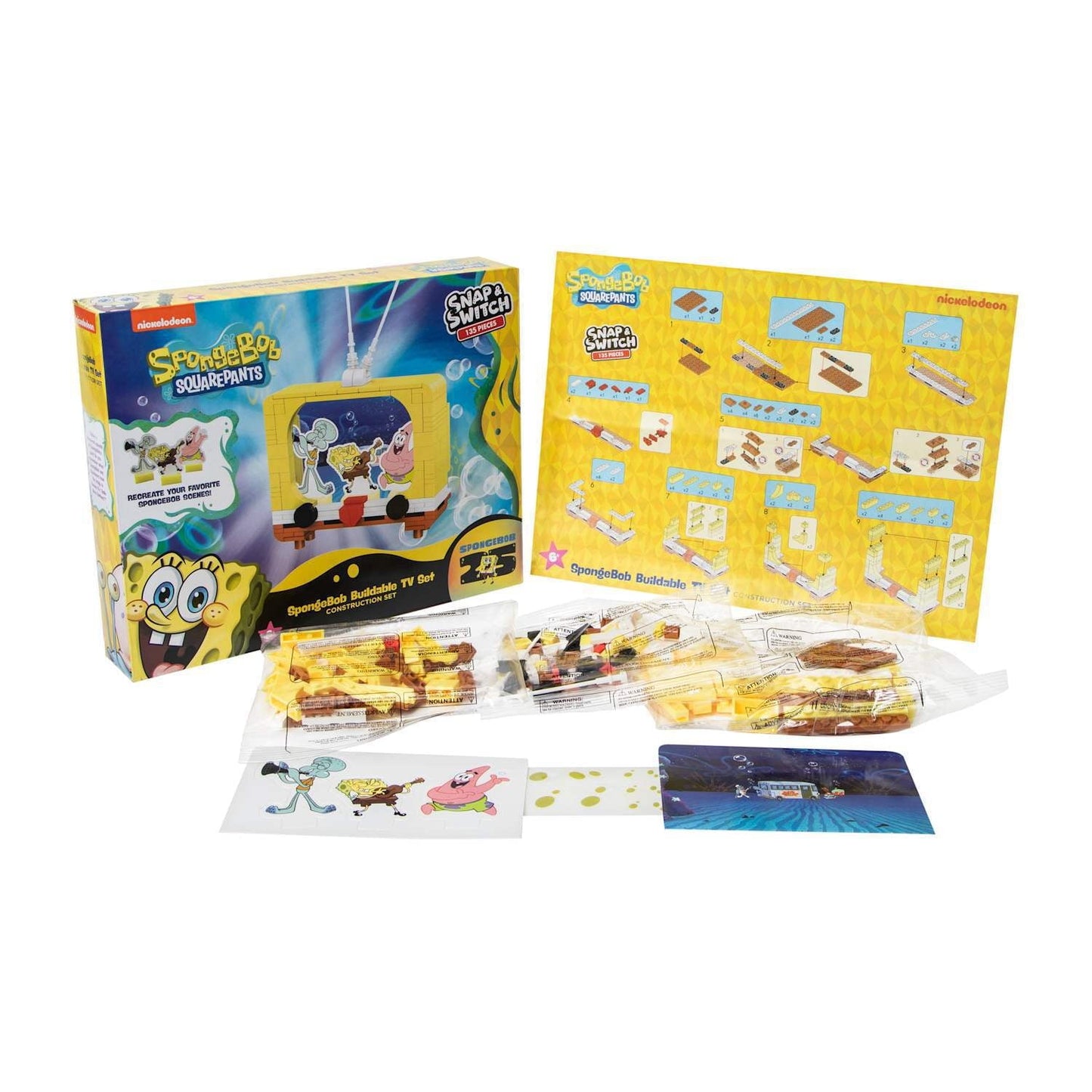 Well Played Toys SpongeBob SquarePants Build TV Set - 135 pieces