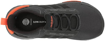 adidas Racer TR21 Running Shoe, 5.5 US Unisex Big Kid, Carbon/Black/Semi Impact Orange