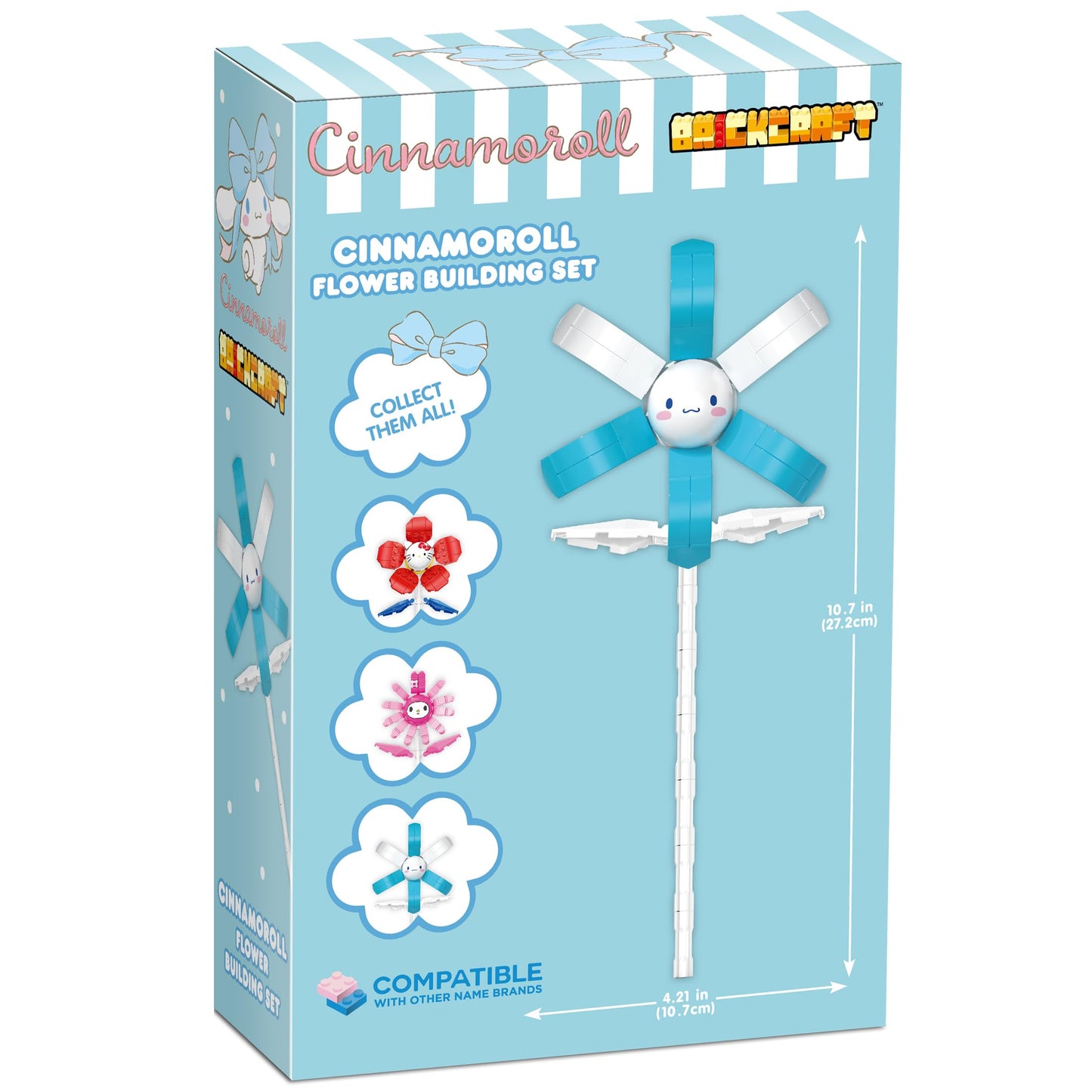 Brickcraft Officially Licensed Sanrio Cinnamoroll Flower 80 Pieces Building Set