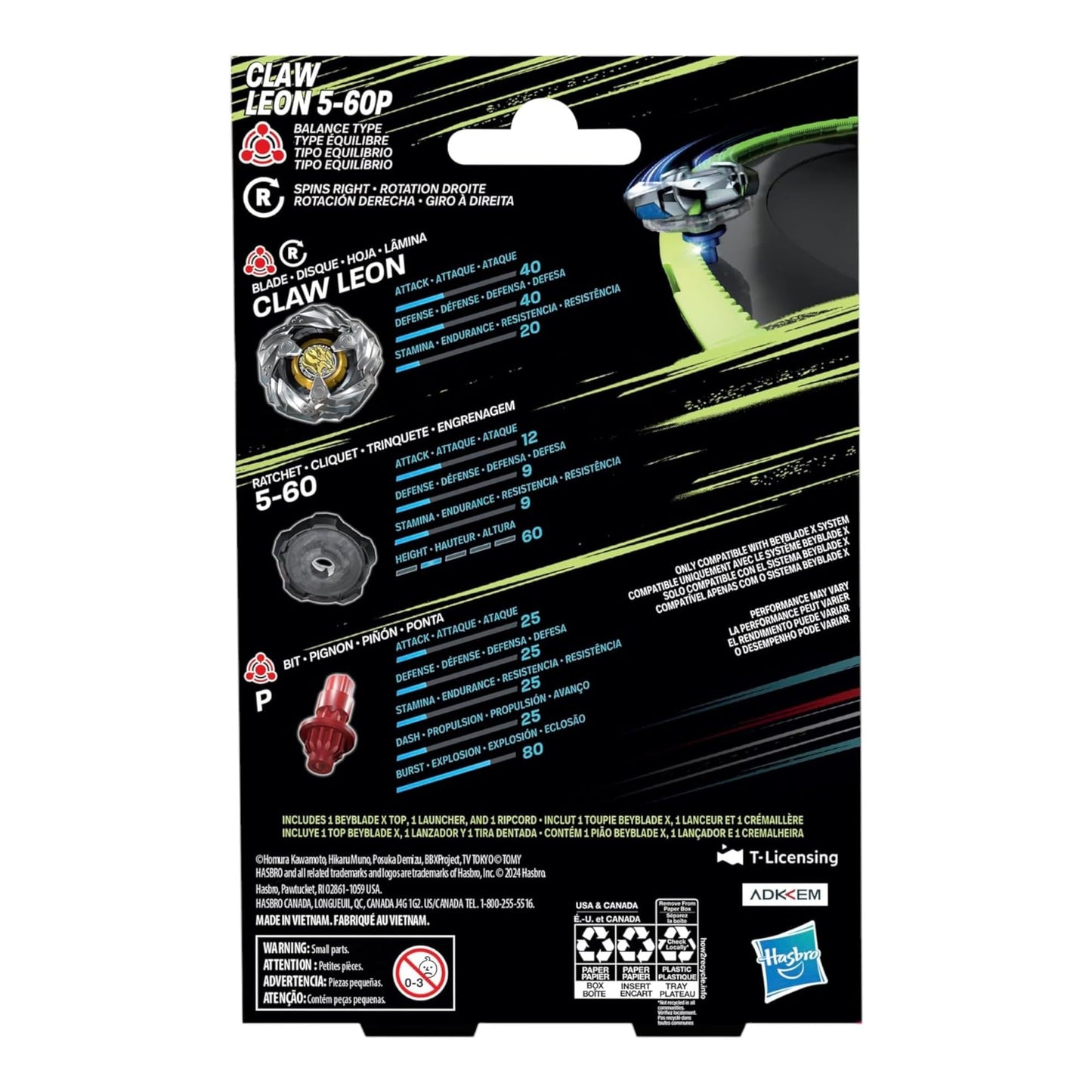 Beyblade X Claw Leon 5-60P Starter Pack Set