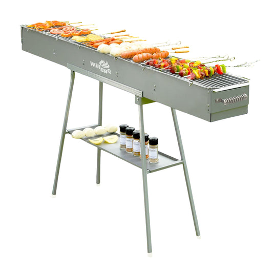 WillBBQ 150cm(L) * 18cm?W?Charcoal Hibachi Grill