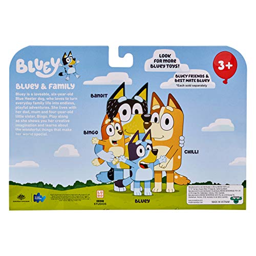 Bluey and Friends School Pack, Includes 4 Figures