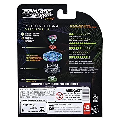 Beyblade Burst Pro Series Poison Cobra Spinning Top Starter Pack