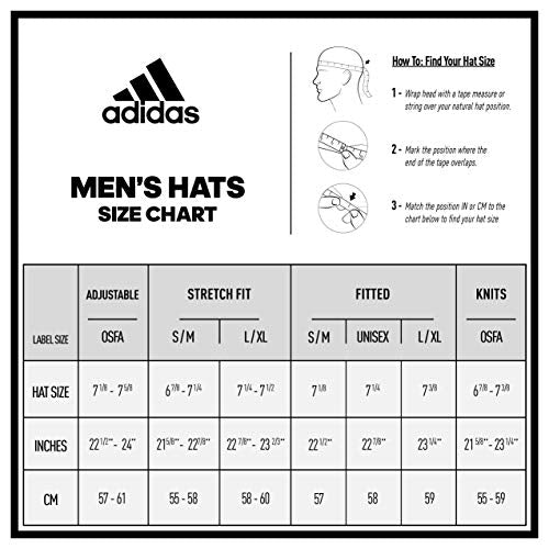 adidas Men's Mesh Back Relaxed Crown Snapback Adjustable Fit Cap
