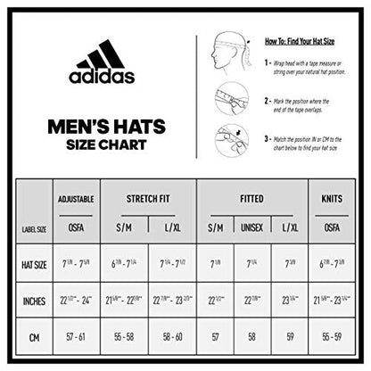 adidas Men's Mesh Back Relaxed Crown Snapback Adjustable Fit Cap
