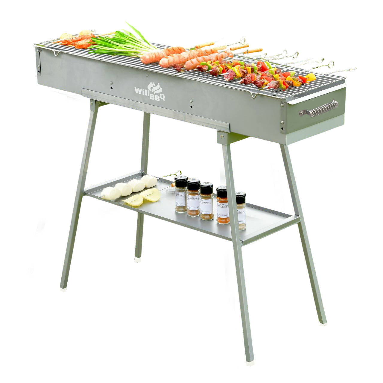 WillBBQ 100cm(L) * 26cm(W)  Charcoal Hibachi Grill