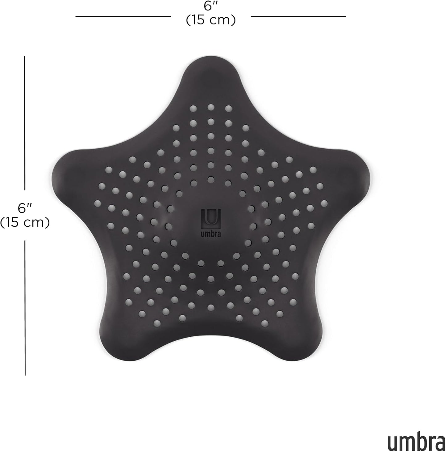 Umbra Starfish Drain Cover/Hair Catcher, Black