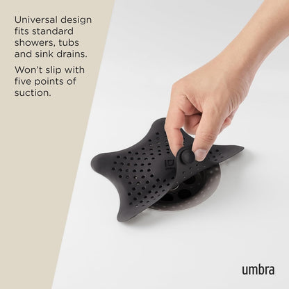 Umbra Starfish Drain Cover/Hair Catcher, Black