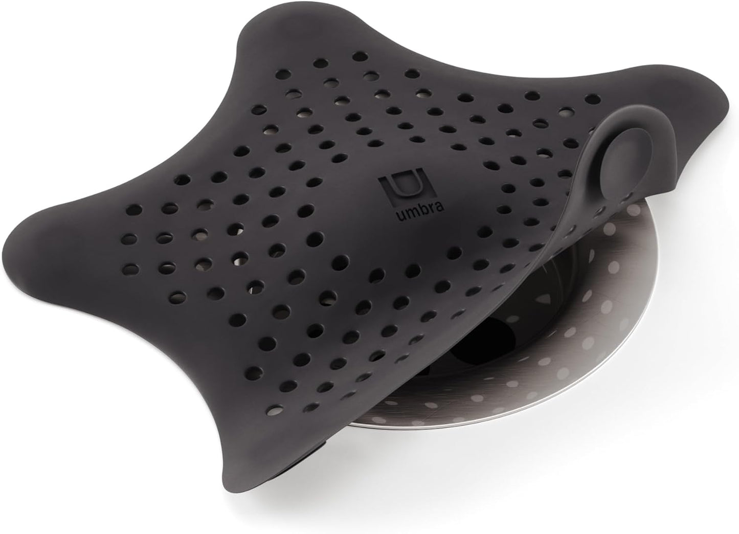 Umbra Starfish Drain Cover/Hair Catcher, Black