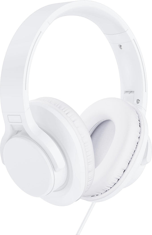 XCD XCD23008 Wired Foldable Over-Ear Headphones (White)
