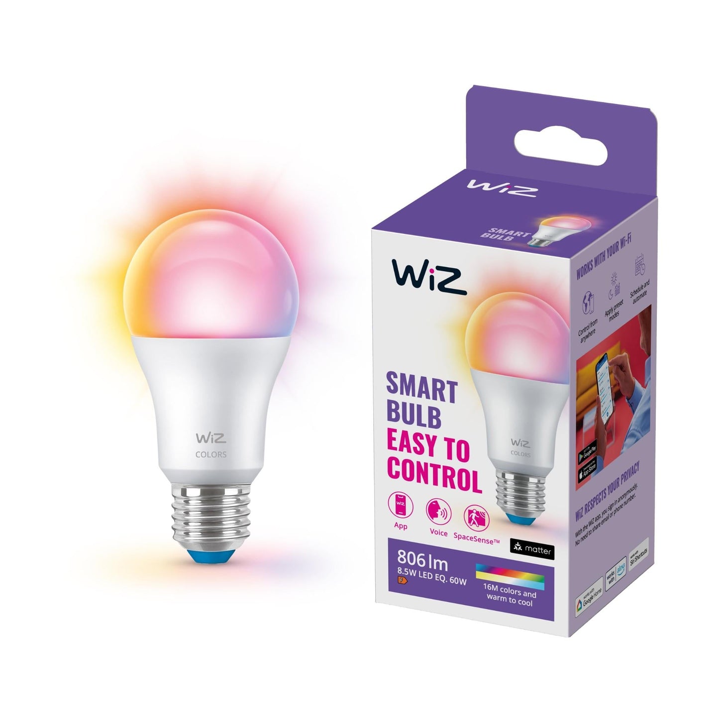 WiZ Colour A60 E27 Smart Bulb [Gen 2]