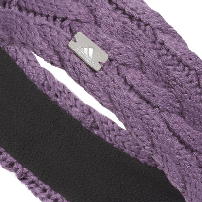 adidas Women's Fashion Knit Headband, Shadow Violet/Grey/Silver Metallic