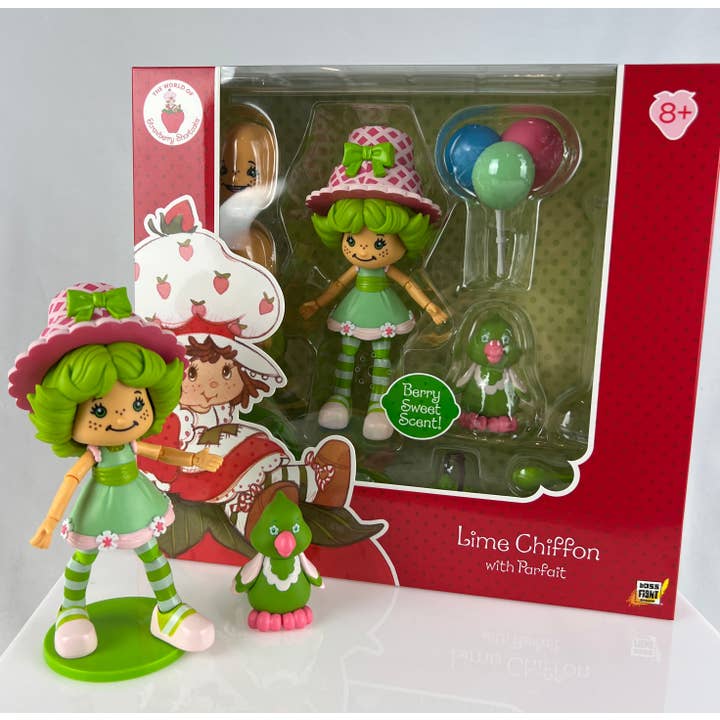 Boss Fight Studio Strawberry Shortcake Lime Chiffon & Parfait the Parrot, Collectible Figure