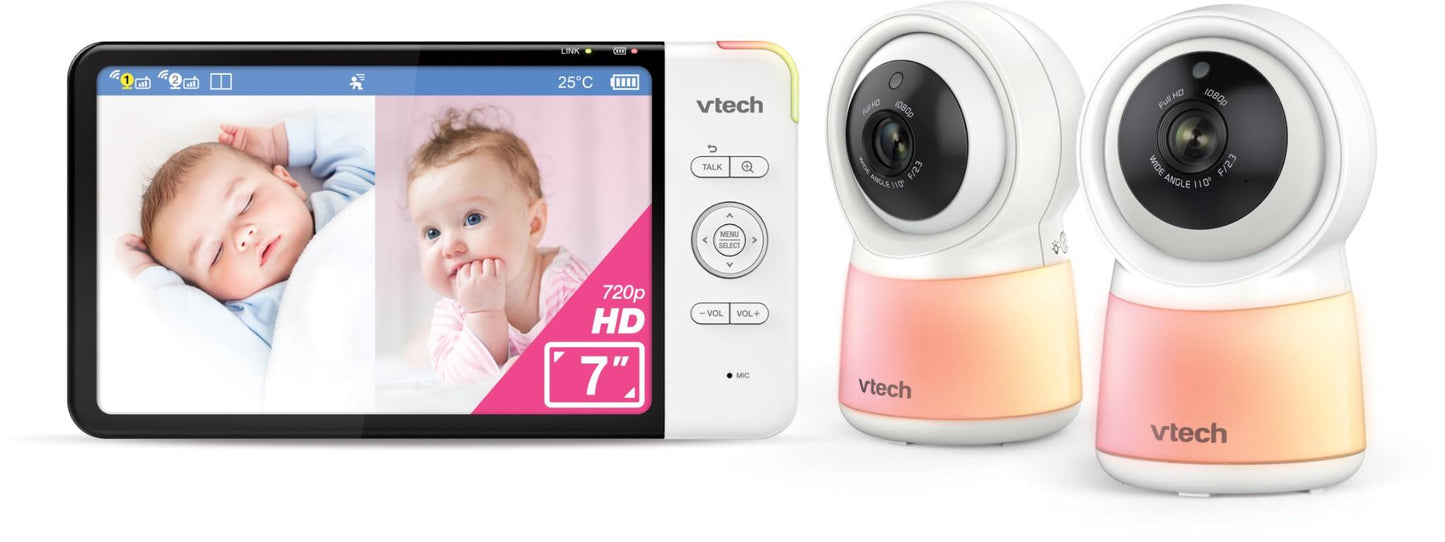 VTech RM7754HDV2 7” 2-Camera Smart HD Video Monitor with Remote Access