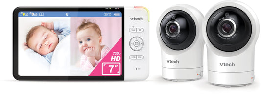 VTech RM7764HDV2 7” 2-Camera Smart HD Pan & Tilt Video Monitor with Remote Access