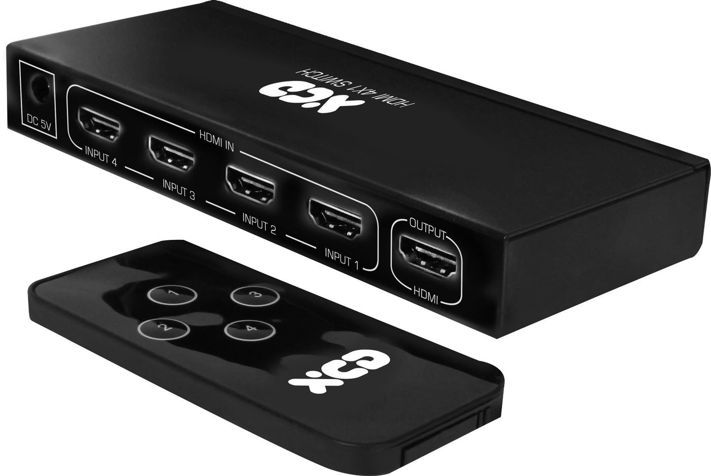 XCD Essentials HDMI 4 to 1 Splitter with Remote V2