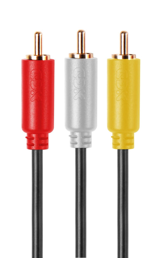 XCD Essentials 4m 3 Male to 3 Male RCA Cables V2