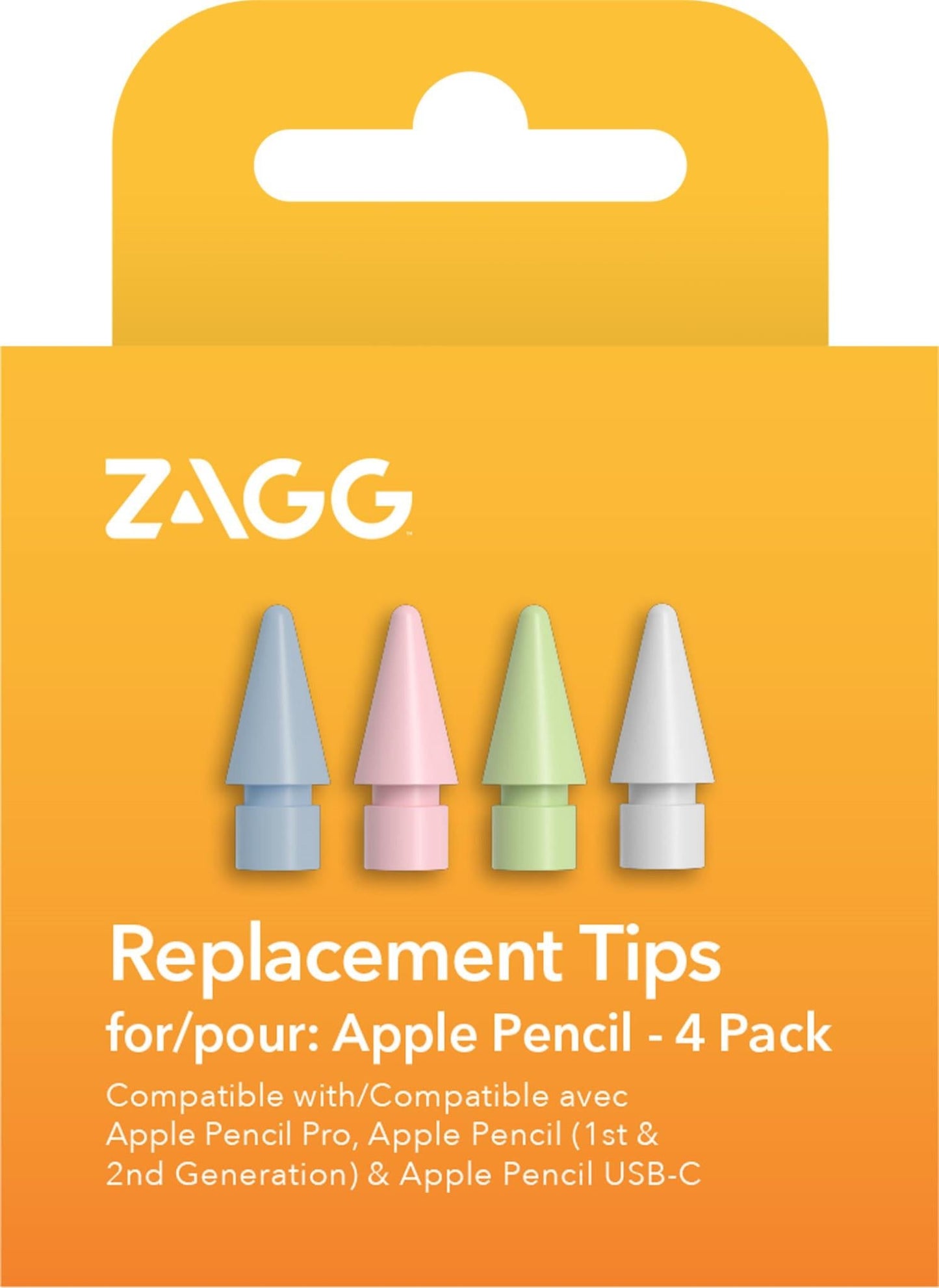 Zagg Apple Pencil Replacement Tips [4 Pack] (Pastel)