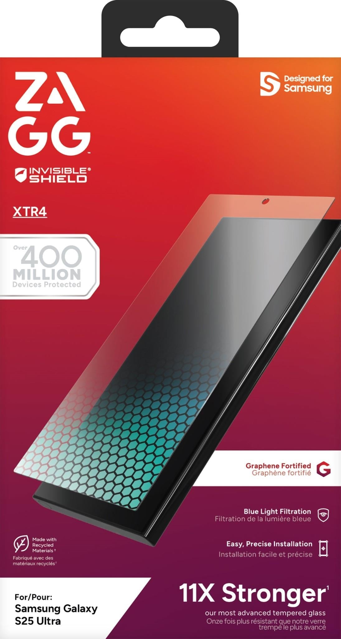 ZAGG InvisibleShield Glass XTR4  Screen Protector for Galaxy S25 Ultra