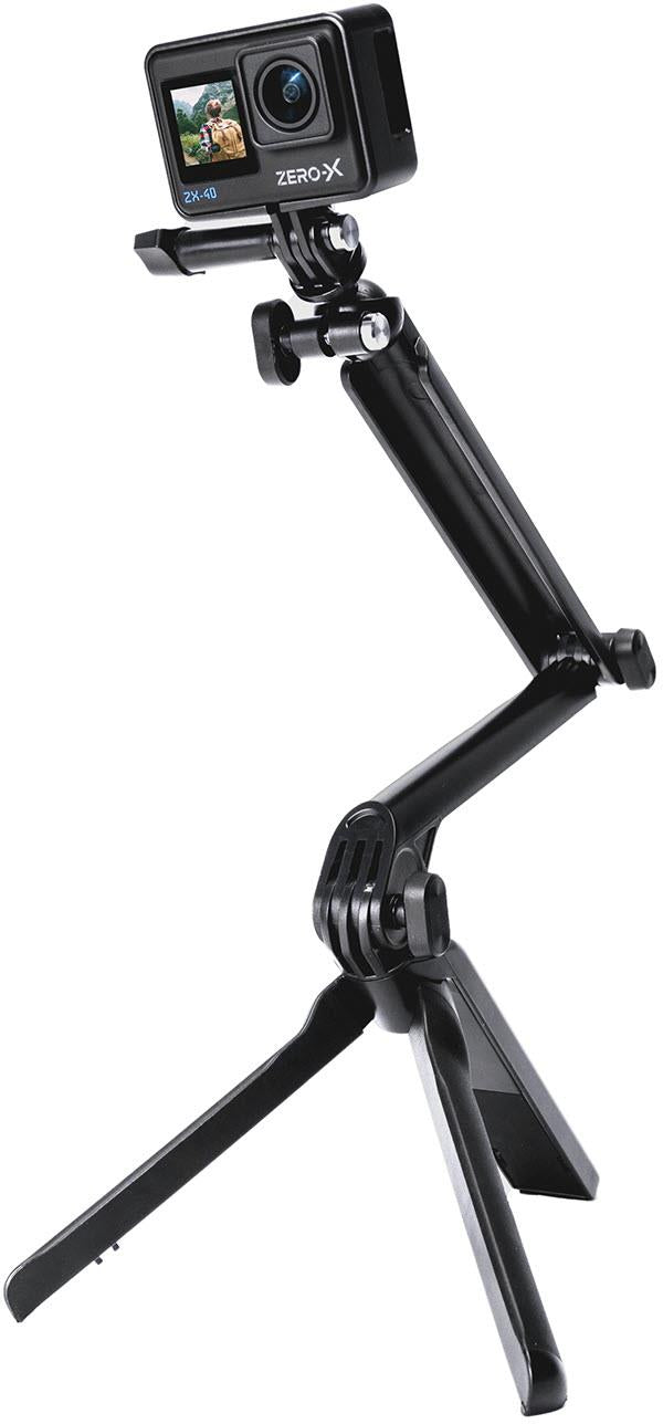 ZERO-X Trix Fold Action Camera 3-Way Foldable Extension Tripod
