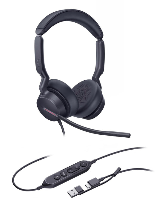 Yealink UH46-D-MS-C/A UH46 Wired MS Stereo Headset USB-C/A (Black)