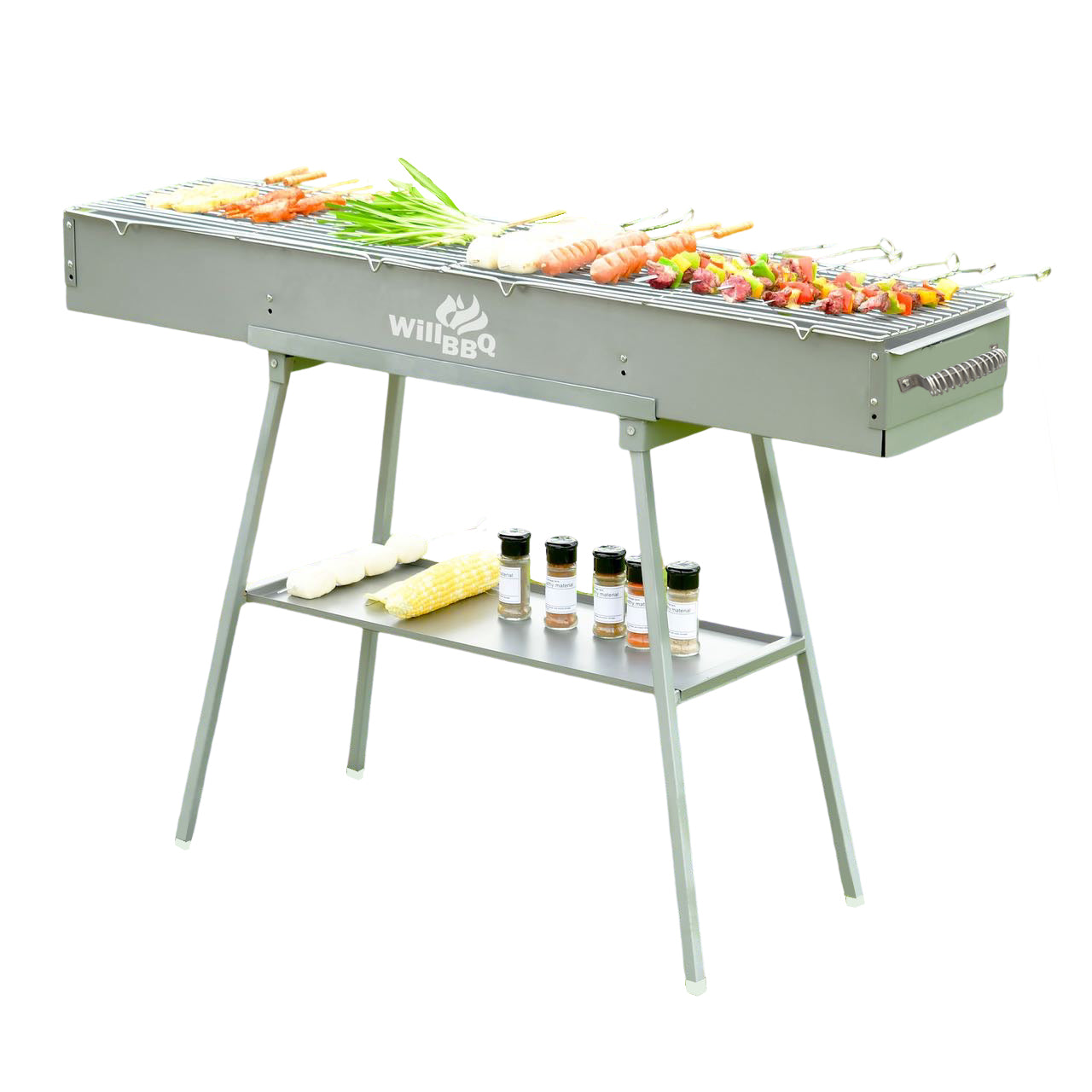 WillBBQ 150cm(L) * 26cm(W)  Charcoal Hibachi Grill