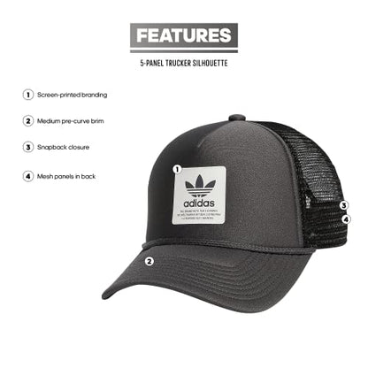 adidas Originals Dispatch Trucker 5-Panel High Crown Mesh-Back Adjustable Strapback Cap