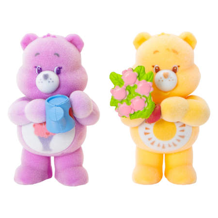 Care Bears Funshine Bear & Share Bear Mini Figure 2-Pack (Flocked)