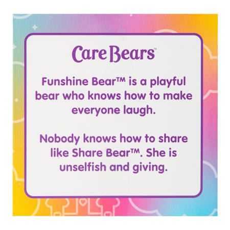 Care Bears Funshine Bear & Share Bear Mini Figure 2-Pack (Flocked)