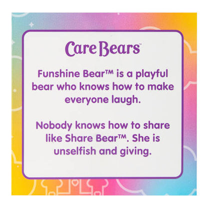 Care Bears Funshine Bear & Share Bear Mini Figure 2-Pack (Flocked)