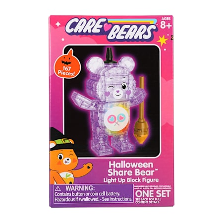 Care Bears Halloween Purple Share Bear Light Up Block Figure - 167 Pieces