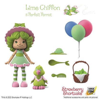 Boss Fight Studio Strawberry Shortcake Lime Chiffon & Parfait the Parrot, Collectible Figure
