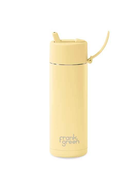 20oz Bottle with Flip Straw Lid - Buttermilk