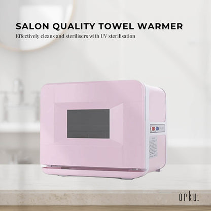 8L Pink Electric Towel Warmer UV Steriliser Cabinet Small Hot Heater Sanitiser