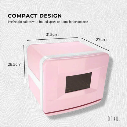 8L Pink Electric Towel Warmer UV Steriliser Cabinet Small Hot Heater Sanitiser