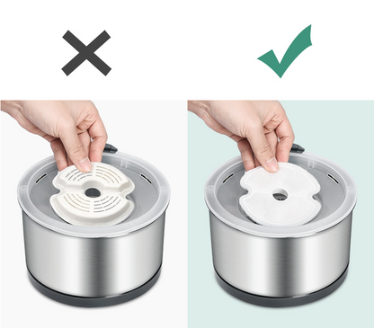 YES4PETS 8 x Pet Dog Cat Fountain Filter Replacement Activated Carbon Ion Exchange Resin Triple Filtration System Automatic Water Dispenser Compatible