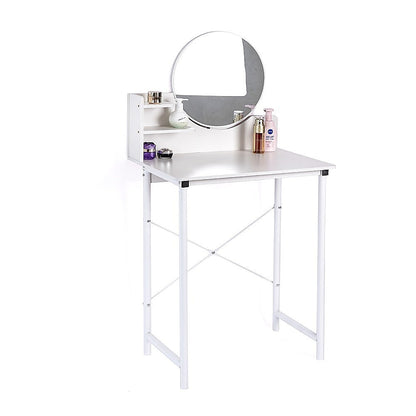 White Dressing Table with Mirror – Makeup Vanity Desk for Bedroom