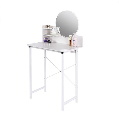 White Dressing Table with Mirror – Makeup Vanity Desk for Bedroom